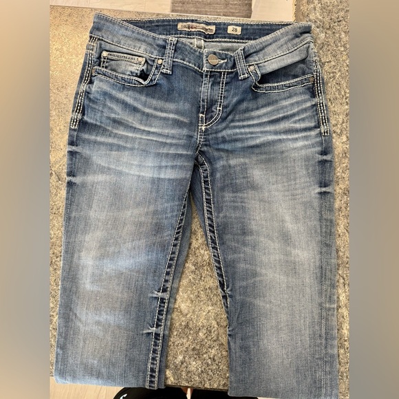 BKE Denim - BKE Blue Ankle Cropped Jeans with Vintage Fading